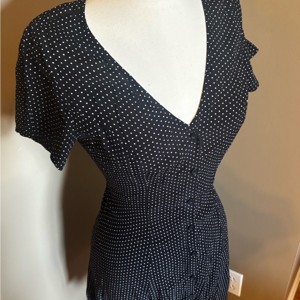 Brandy Melville Black Polka Dot Dress